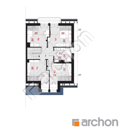 Проект дома ARCHON+ Дом в клематисах 19 (Б) План мансандри