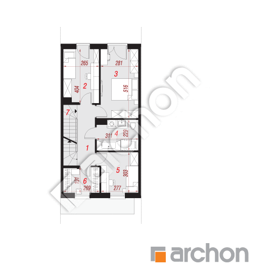 Проект будинку ARCHON+ Будинок в рівіях 9 (ГС) План першого поверху