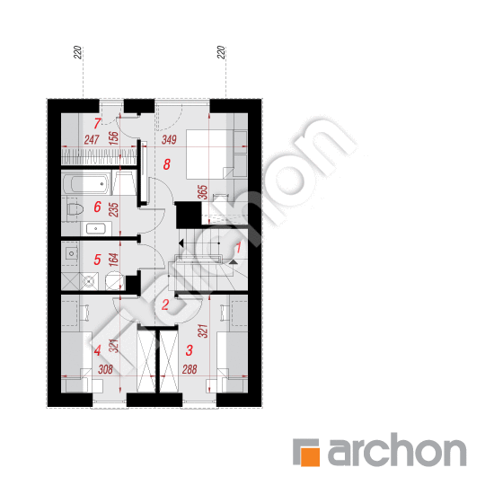 Проект будинку ARCHON+ Будинок в куркумі 4 План мансандри