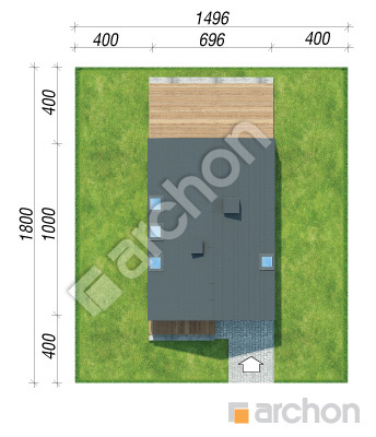 Проєкт будинку ARCHON+ Будинок в куркумі 4 Ситуація