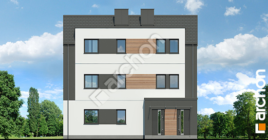 Передний фасад Дом в халезиях 5 (Р2) вер.3