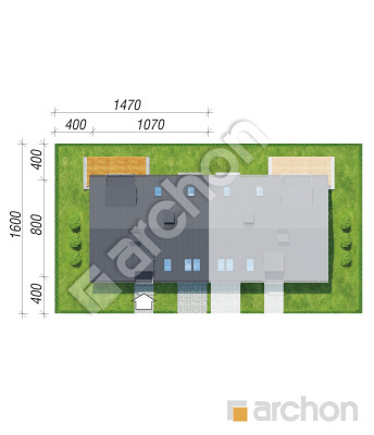 Проект дома ARCHON+ Дом в химонантах (Б) вер. 2 Ситуація