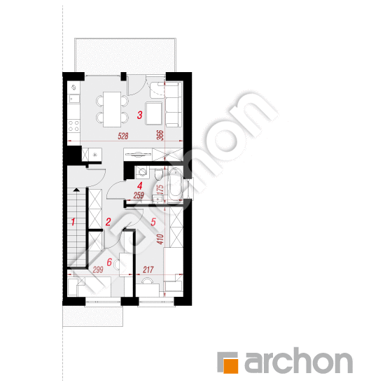 Проект будинку ARCHON+ Будинок в фіалках 8 (Р2БА) План мансандри