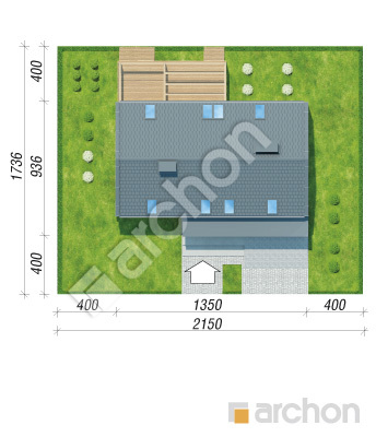 Проєкт будинку ARCHON+ Будинок в журавках 8 Ситуація