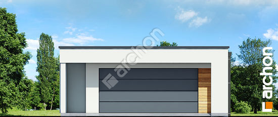 Передний фасад Г32 - Двухместный гараж 