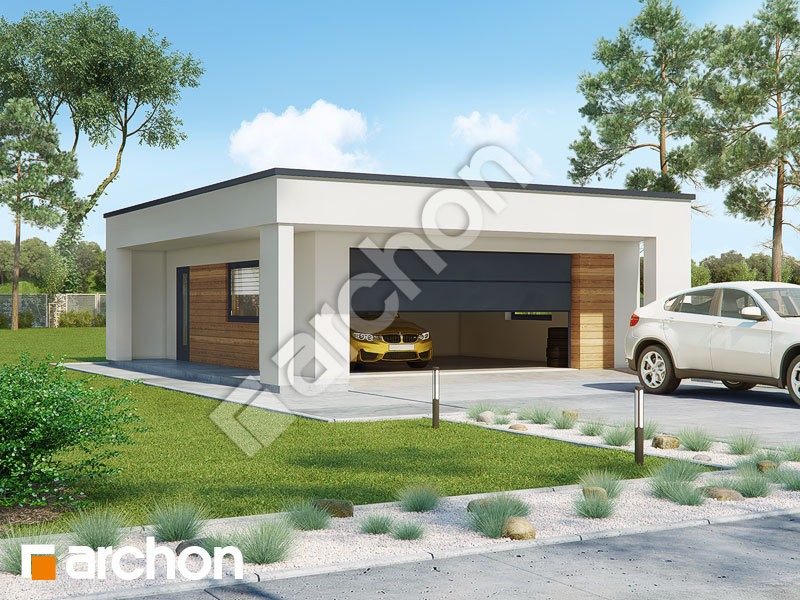 Проект будинку ARCHON+ Г32 - Двомісний гараж Вид 1