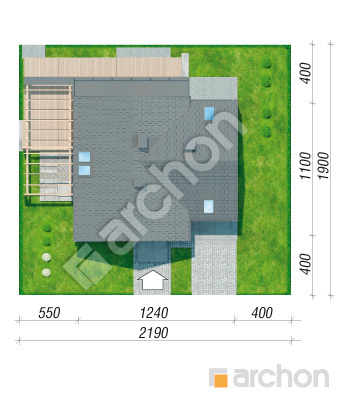 Проект дома ARCHON+ Дом в аморфах Ситуація