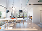 Проект дома ARCHON+ Дом в аморфах дневная зона (визуализация 1 вид 2)
