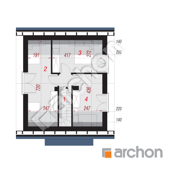 Проект будинку ARCHON+ Літній будиночок на галявині План мансандри