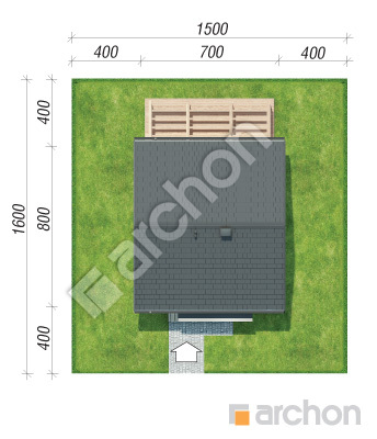 Проєкт будинку ARCHON+ Літній будиночок на галявині Ситуація