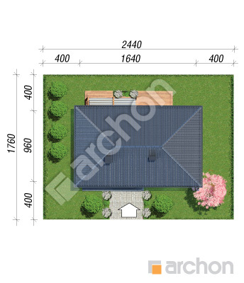 Проєкт будинку ARCHON+ Будинок в мекінтошах 15 Ситуація