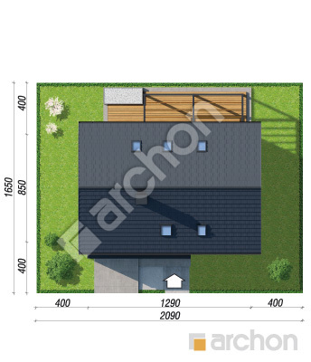 Проєкт будинку ARCHON+ Будинок під тисами 3 (ГЕ) ВДЕ Ситуація
