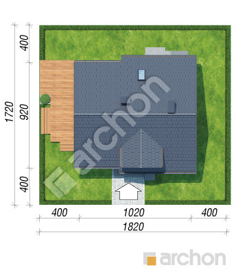 Проект дома ARCHON+ Дом в хлорофитуме 3 (А) Ситуація