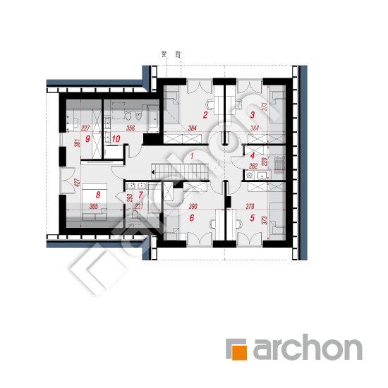 Проект дома ARCHON+ Дом в орлишках 5 (Г2) План мансандри
