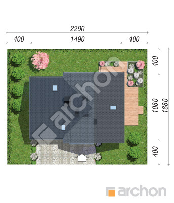 Проєкт будинку ARCHON+ Будинок в орлішках 5 (Г2) Ситуація