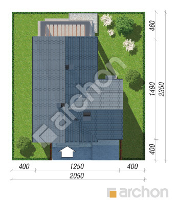 Проект дома ARCHON+ Дом под апельсином (Г) Ситуація