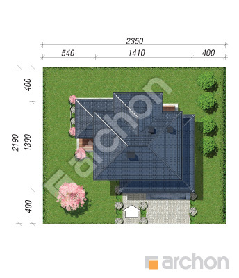 Проєкт будинку ARCHON+ Вілла Міранда 10 (Г2) Ситуація