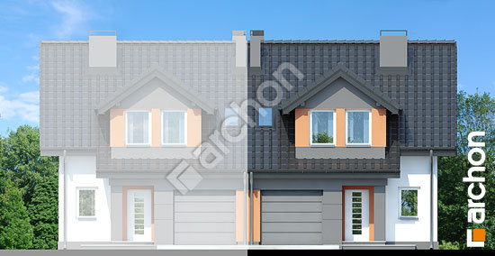 Передний фасад Дом в клематисах 9 (AБ) вер.3