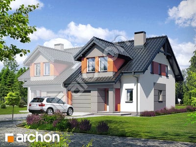 Проєкт будинку ARCHON+ Будинок в клематисах 9 (АБ) вер. 3 