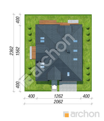 Проєкт будинку ARCHON+ Будинок в хебе вер. 2 Ситуація