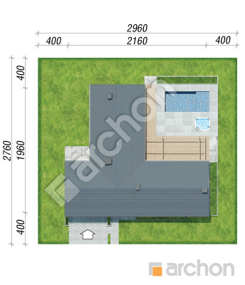 Проєкт будинку ARCHON+ Будинок в драценах 2 (Г2) Ситуація