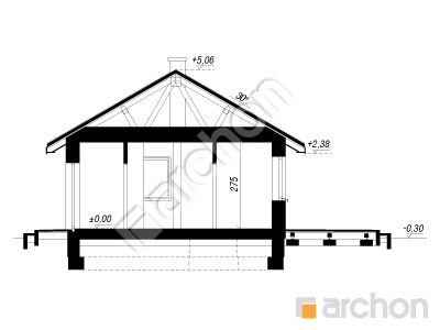 Проект дома ARCHON+ Дом в коручках 8 ВИЭ Розріз будинку