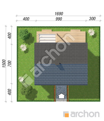 Проект дома ARCHON+ Дом в коручках 8 ВИЭ Ситуація