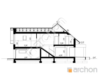 Проект дома ARCHON+ Дом в яскерах (Г2Е) Розріз будинку