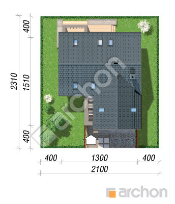 Проект дома ARCHON+ Дом в яскерах (Г2Е) Ситуація