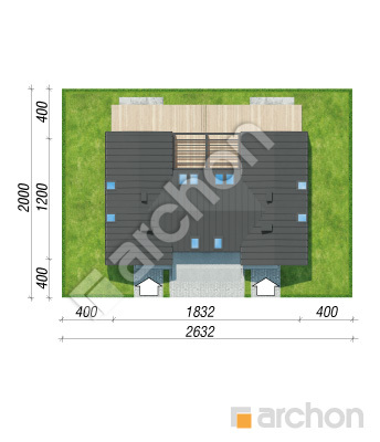 Проект дома ARCHON+ Дом в мускатах 2 (Р2) Ситуація