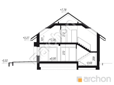Проект дома ARCHON+ Дом во флоринах Розріз будинку