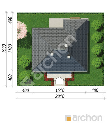Проект дома ARCHON+ Дом под красной рябиной 15 Ситуація