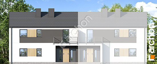 Передній фасад Будинок в халезіях (Р2Б) вер.2 