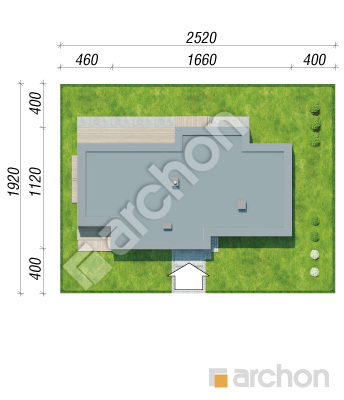 Проект дома ARCHON+ Дом в пеперомиях Ситуація