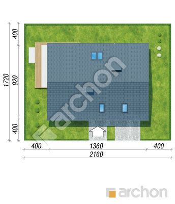 Проект дома ARCHON+ Дом в изопируме 3 Ситуація