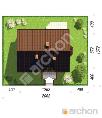 Проект дома ARCHON+ Дом в ежевике 2 вер.2 Ситуація