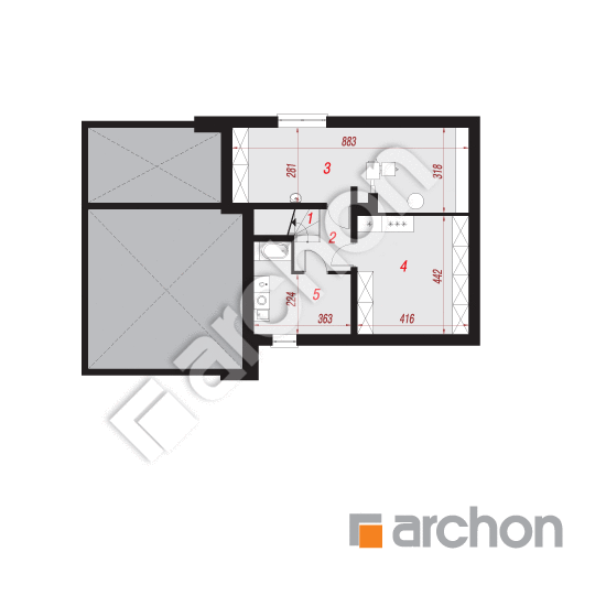 Проект будинку ARCHON+ Будинок в айдаредах (Г2П) План підвалу