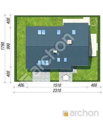Проект дома ARCHON+ Дом в айдаредах (Г2П) Ситуація