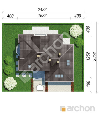 Проект дома ARCHON+ Дом в нектаринах 3 вер.2 Ситуація