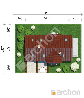 Проєкт будинку ARCHON+ Будинок в лобеліях 2 вер.2 Ситуація