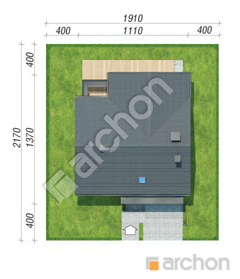 Проект дома ARCHON+ Дом под гледичиями (Г) Ситуація