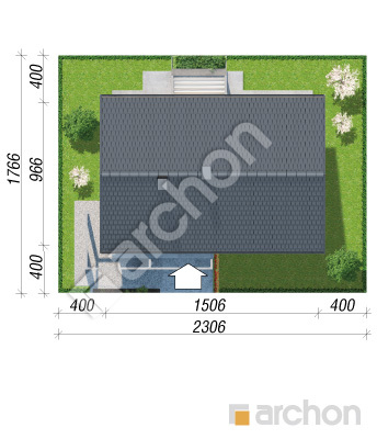 Проект дома ARCHON+ Дом в мекинтошах (ВП) Ситуація