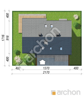 Проект дома ARCHON+ Дом в хризантемах (А) Ситуація