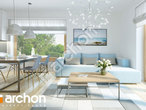 Проект дома ARCHON+ Дом в хризантемах (А) дневная зона (визуализация 1 вид 4)