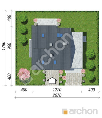 Проект дома ARCHON+ Дом в акантах 2 Ситуація