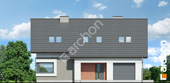 Передній фасад Будинок в журавках 9