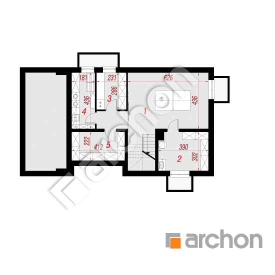 Проект будинку ARCHON+ Будинок в малинівці 14 (ГПА) План підвалу