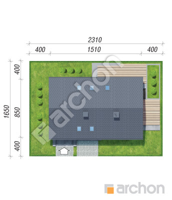 Проєкт будинку ARCHON+ Будинок в малинівці 14 (ГПА) Ситуація
