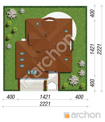 Проект дома ARCHON+ Дом в бергамотах (Г2Т) Ситуація