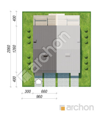 Проєкт будинку ARCHON+ Будинок під гінко 12 (ГБА) Ситуація